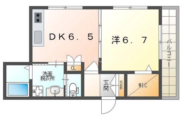 セラフィーメゾン郡元町の物件間取画像